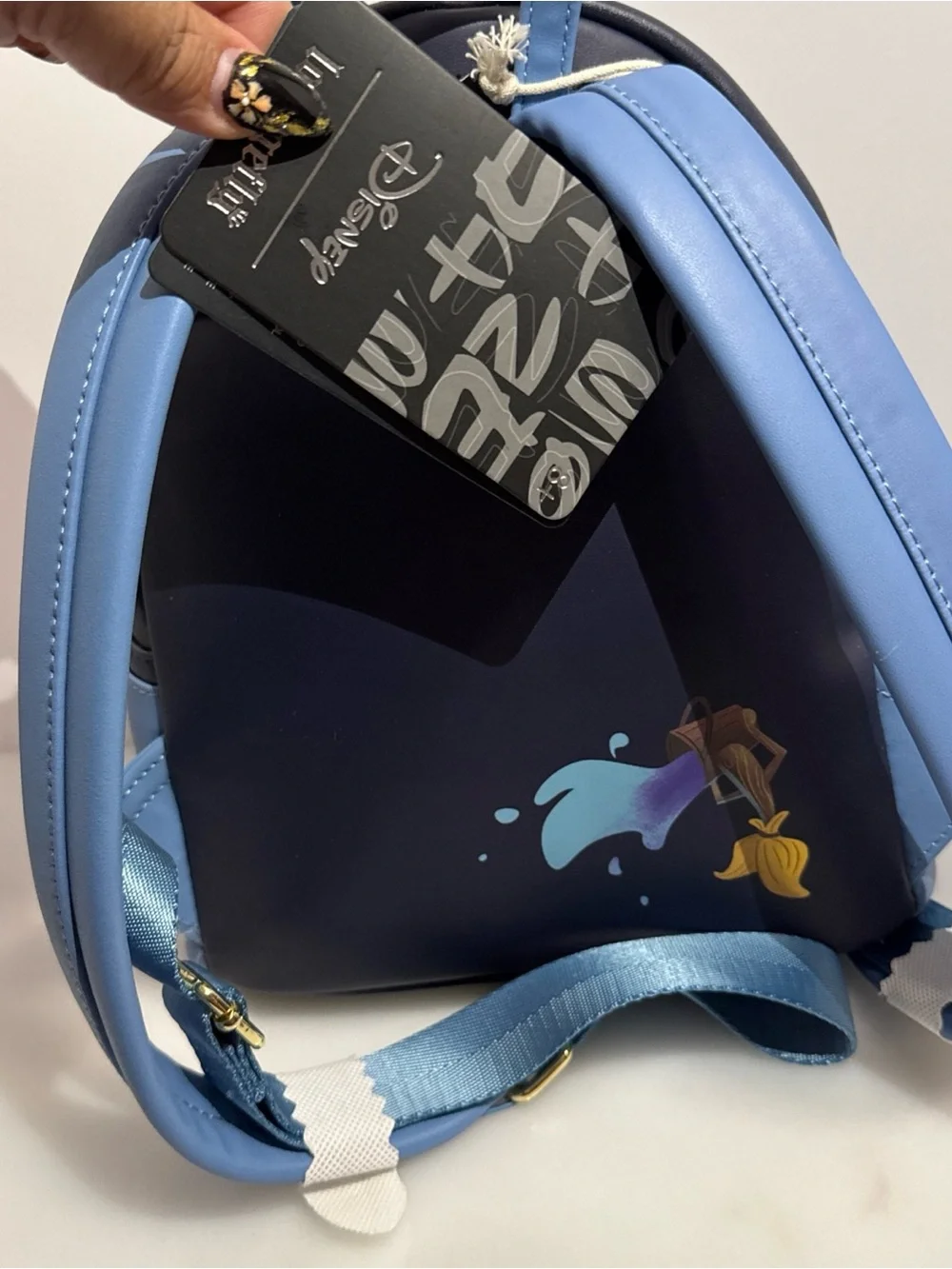 Loungefly Black/Blue/Red Mickey Sorcerer Spellbook Mini Backpack